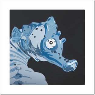 Seahorse DEEP BLUE SEA Posters and Art